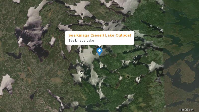 Map preview of the lake and surrounding area