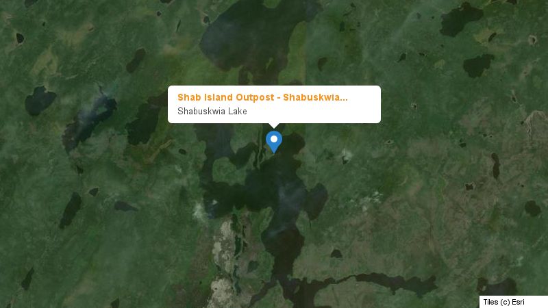 Map preview of the lake and surrounding area