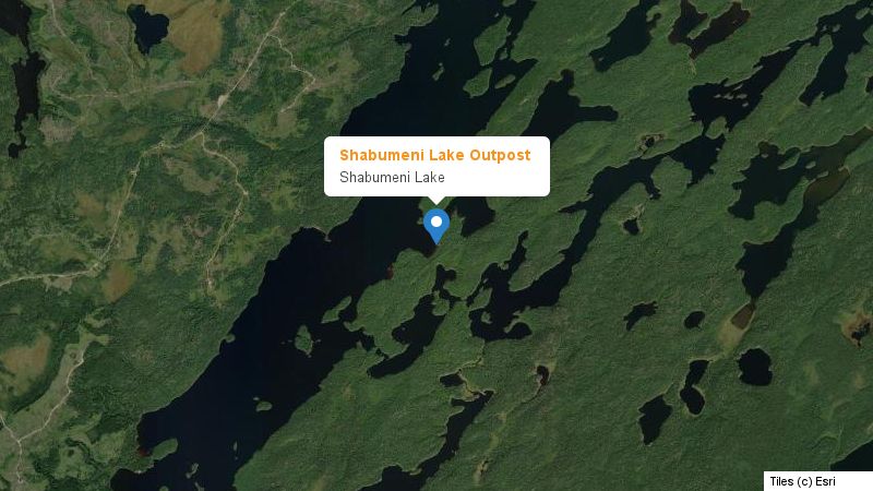 Map preview of the lake and surrounding area