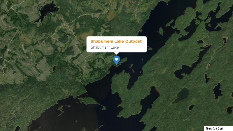 Map preview of the lake and surrounding area