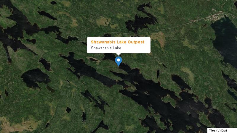 Map preview of the lake and surrounding area