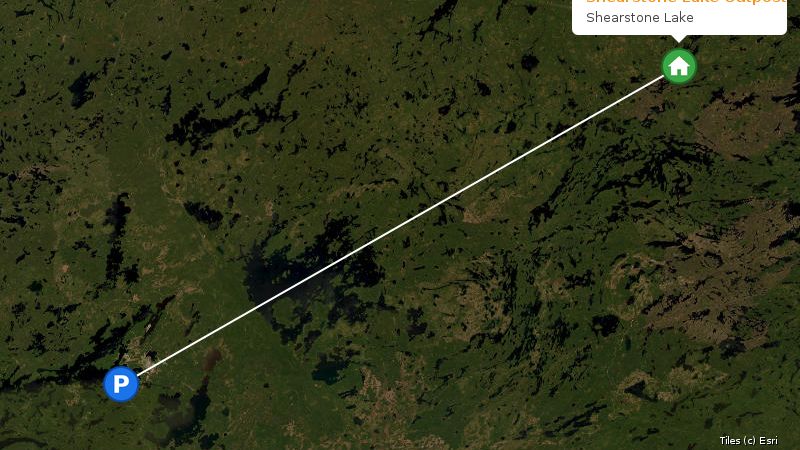 Map preview of the lake and surrounding area