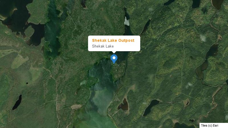 Map preview of the lake and surrounding area