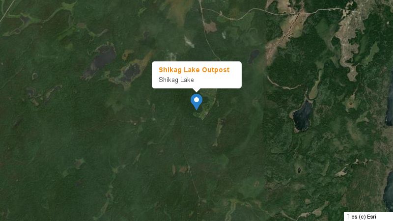 Map preview of the lake and surrounding area