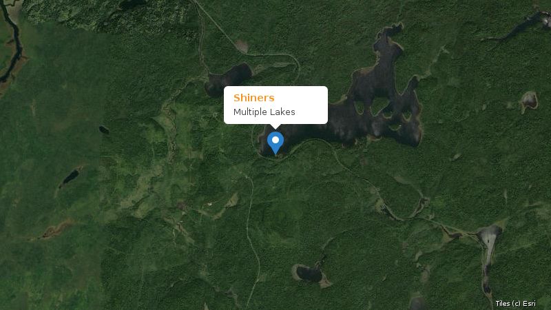 Map preview of the lake and surrounding area