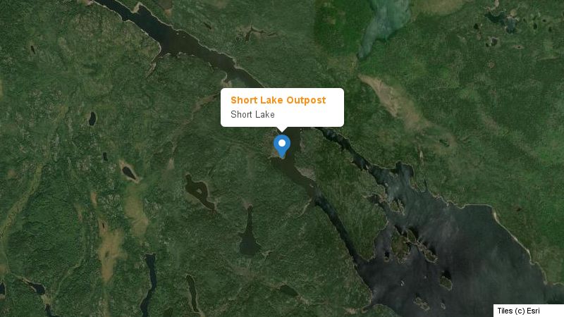 Map preview of the lake and surrounding area