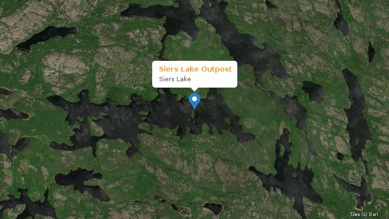 Map preview of the lake and surrounding area