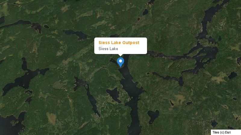 Map preview of the lake and surrounding area