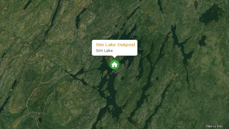 Map preview of the lake and surrounding area