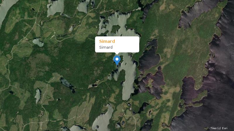 Map preview of the lake and surrounding area