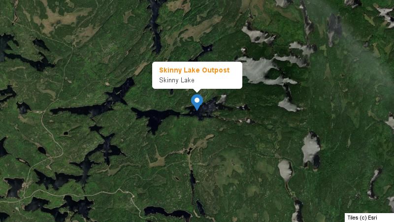 Map preview of the lake and surrounding area