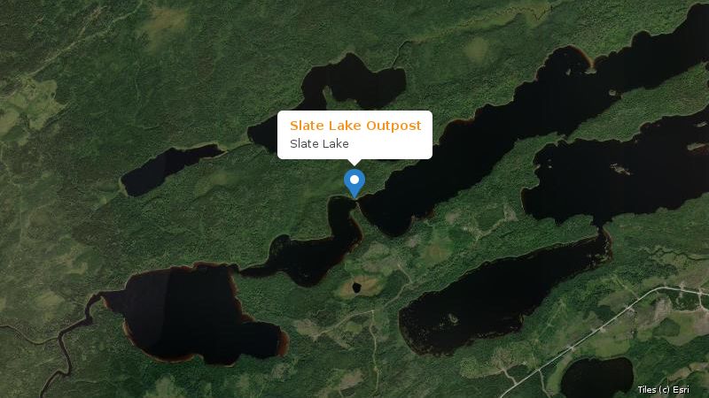 Map preview of the lake and surrounding area