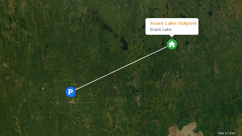Map preview of the lake and surrounding area