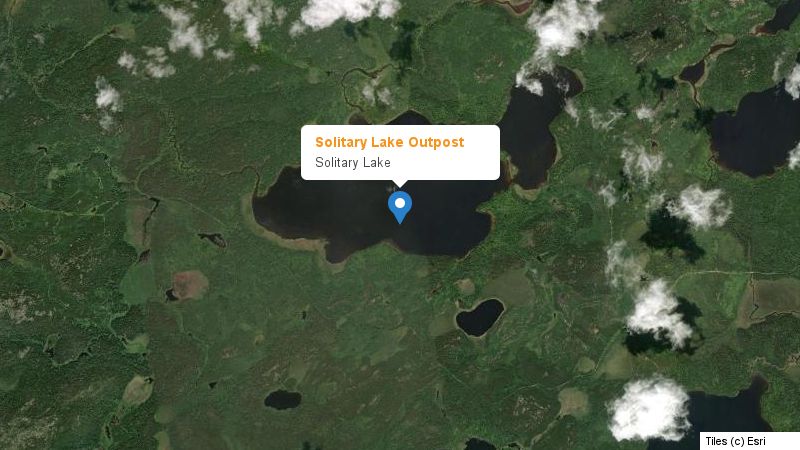 Map preview of the lake and surrounding area