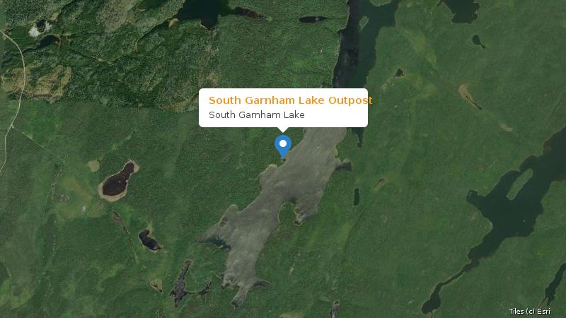 Map preview of the lake and surrounding area