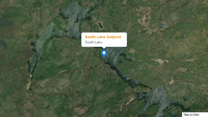 Map preview of the lake and surrounding area