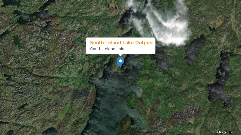 Map preview of the lake and surrounding area