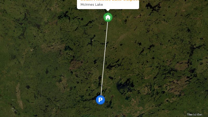 Map preview of the lake and surrounding area