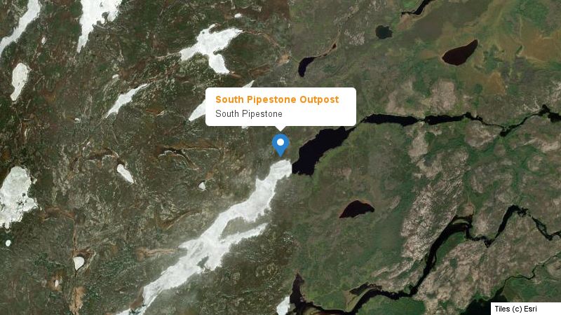 Map preview of the lake and surrounding area