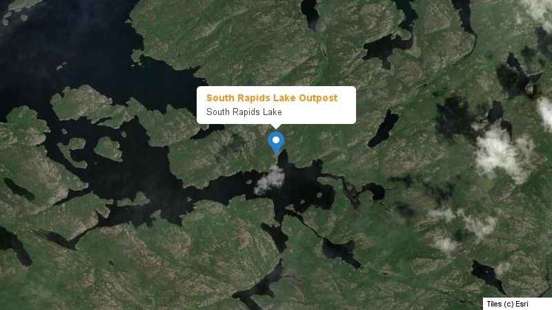 Map preview of the lake and surrounding area