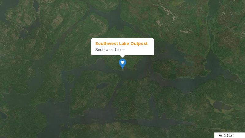 Map preview of the lake and surrounding area