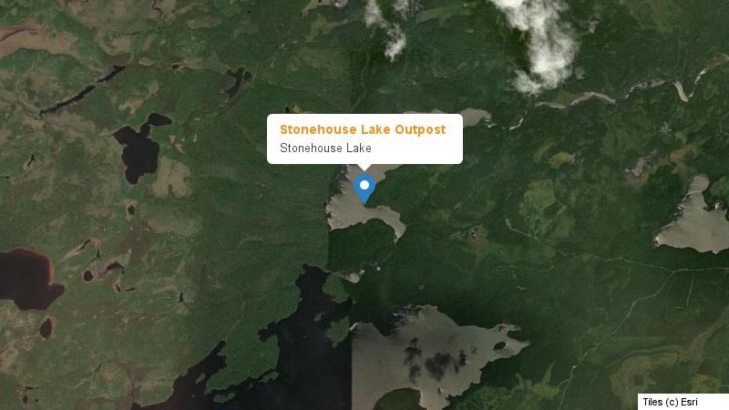Map preview of the lake and surrounding area