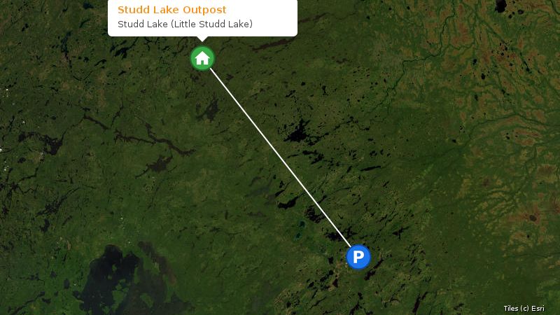Map preview of the lake and surrounding area