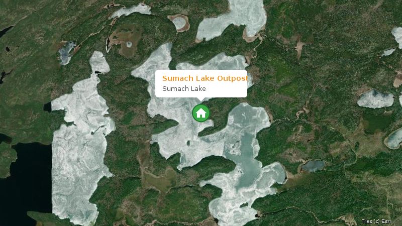 Map preview of the lake and surrounding area