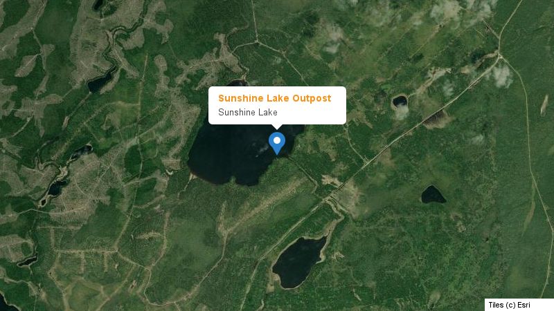 Map preview of the lake and surrounding area