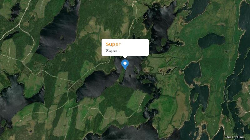 Map preview of the lake and surrounding area