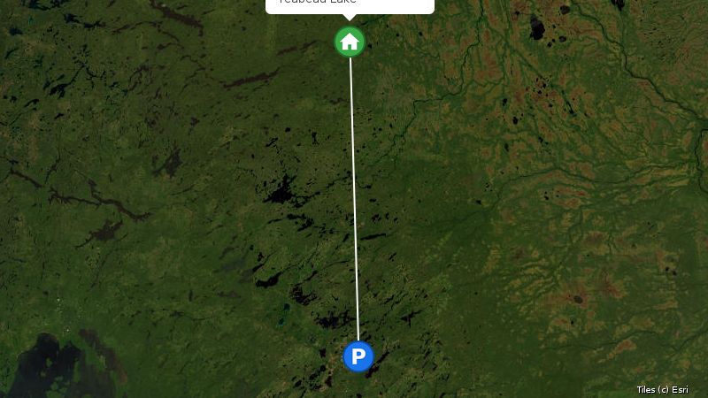 Map preview of the lake and surrounding area