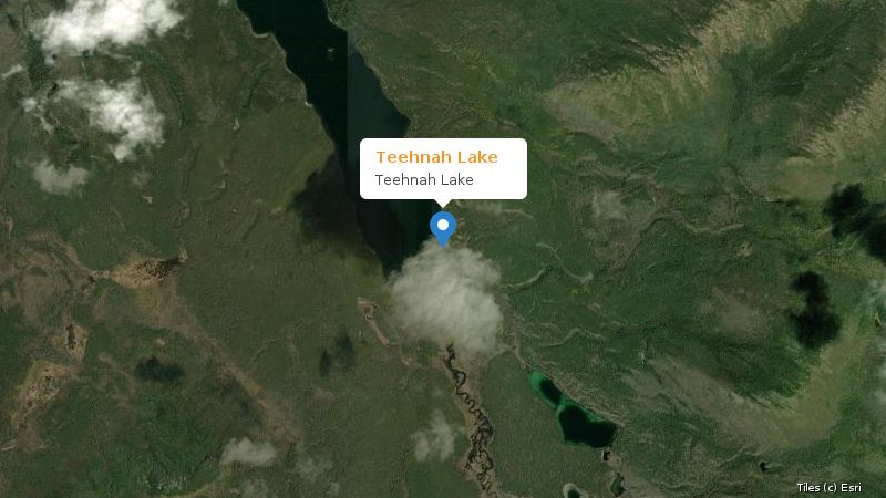 Map preview of the lake and surrounding area