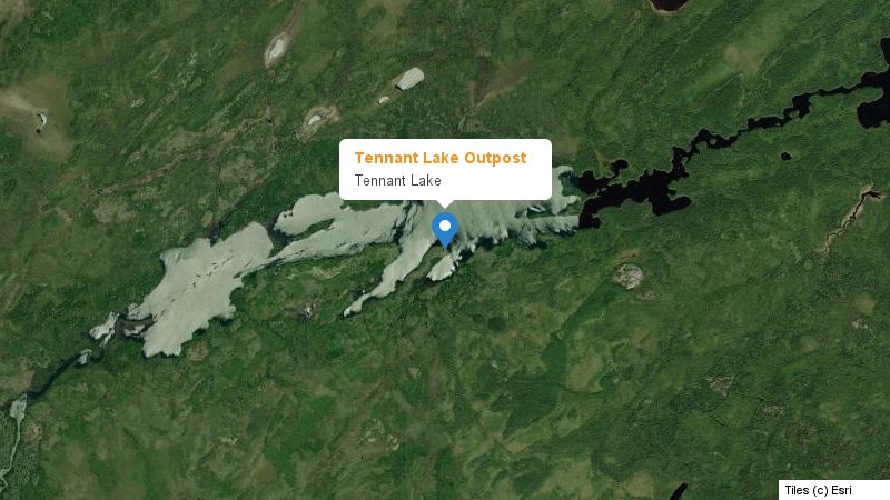 Map preview of the lake and surrounding area