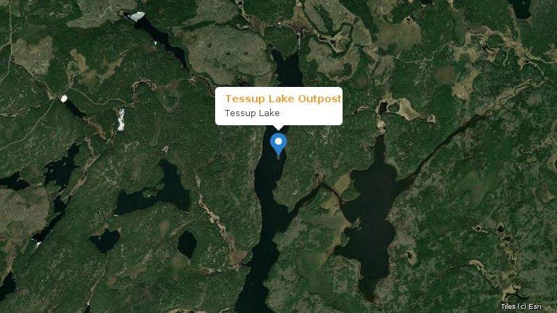 Map preview of the lake and surrounding area