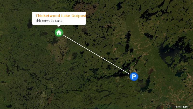 Map preview of the lake and surrounding area
