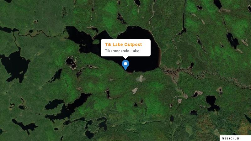Map preview of the lake and surrounding area