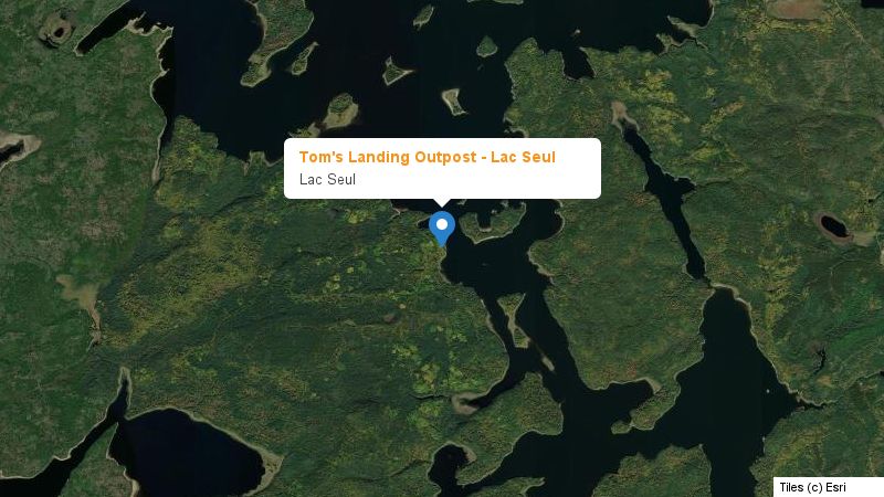Map preview of the lake and surrounding area