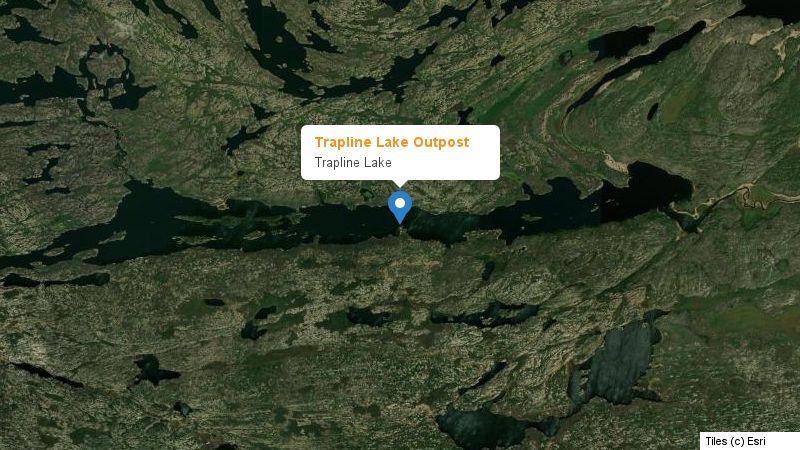 Map preview of the lake and surrounding area