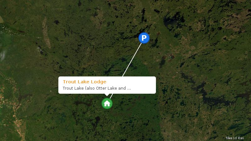 Map preview of the lake and surrounding area