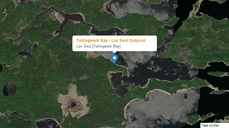 Map preview of the lake and surrounding area