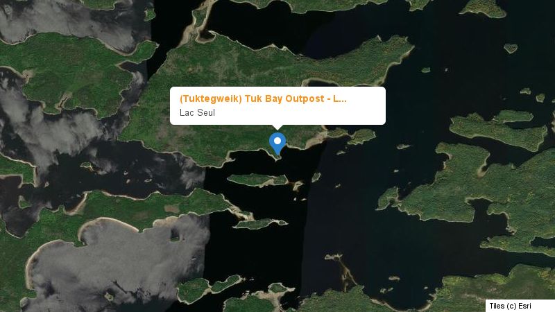 Map preview of the lake and surrounding area