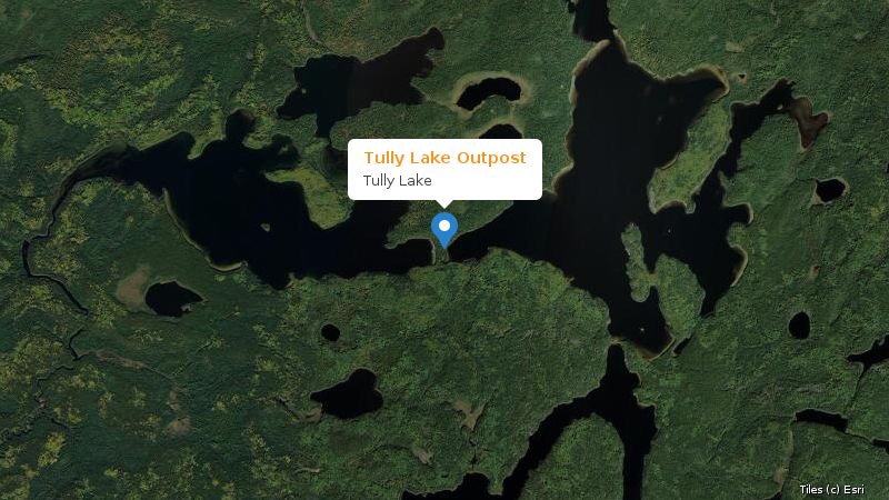 Map preview of the lake and surrounding area