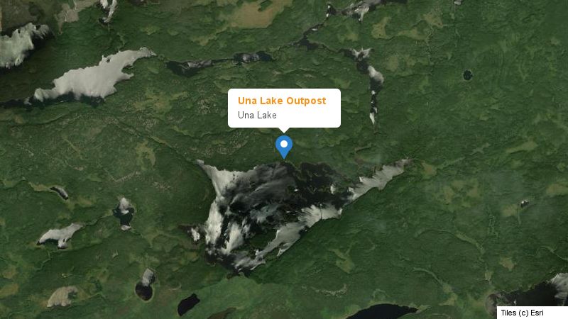 Map preview of the lake and surrounding area