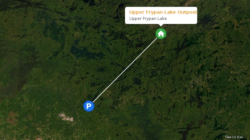 Map preview of the lake and surrounding area