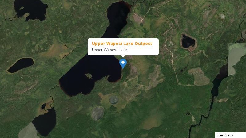 Map preview of the lake and surrounding area
