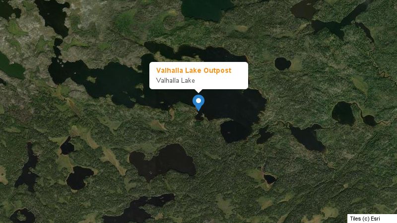Map preview of the lake and surrounding area