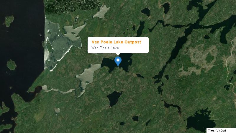 Map preview of the lake and surrounding area