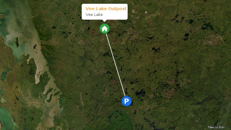 Map preview of the lake and surrounding area