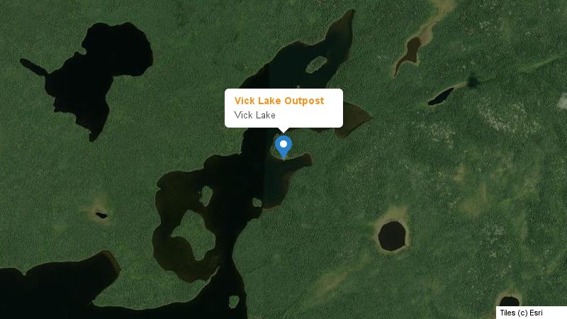 Map preview of the lake and surrounding area