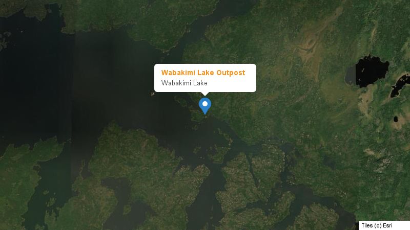 Map preview of the lake and surrounding area